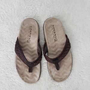 Sperry’s Top Sider flip flop sandals leather